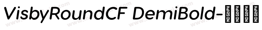 VisbyRoundCF DemiBold字体转换